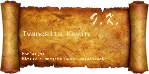Ivancsits Kevin névjegykártya